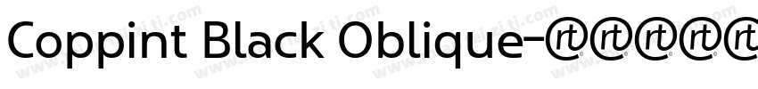 Coppint Black Oblique字体转换